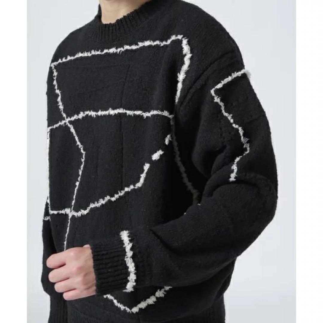 トップス YOKE CONTINUOUS LINE EMBROIDERY SWEATER