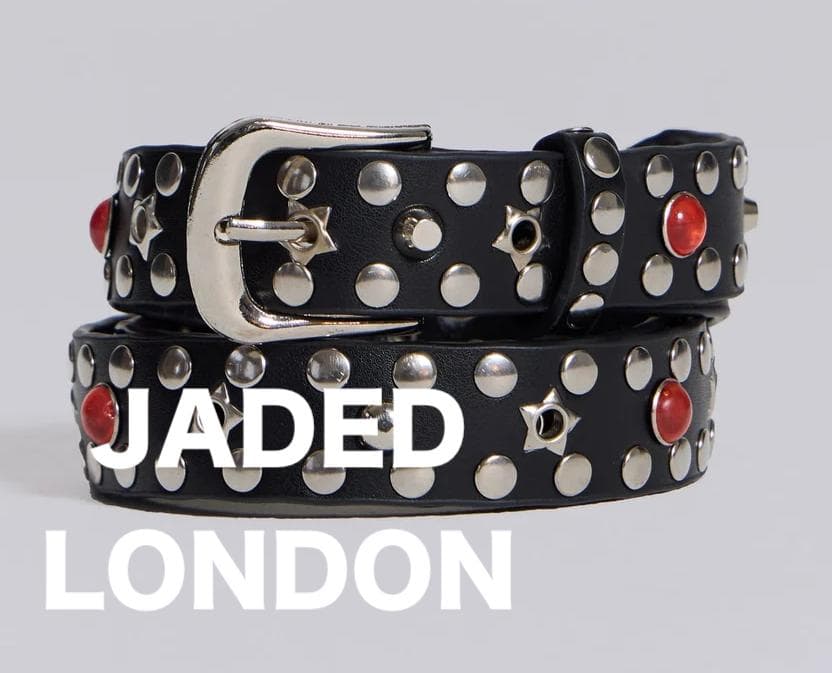 在庫 処分ファッション - ☆新品/JADED LONDON/STARSTUDS本革ベルト/BL