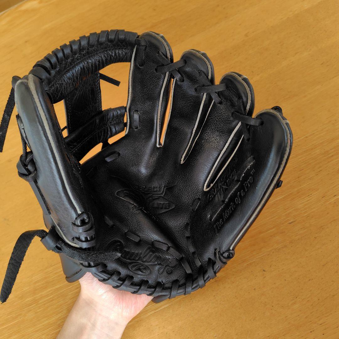 Rawlings 軟式内野用グローブ 黒　ジュニア　中古美品