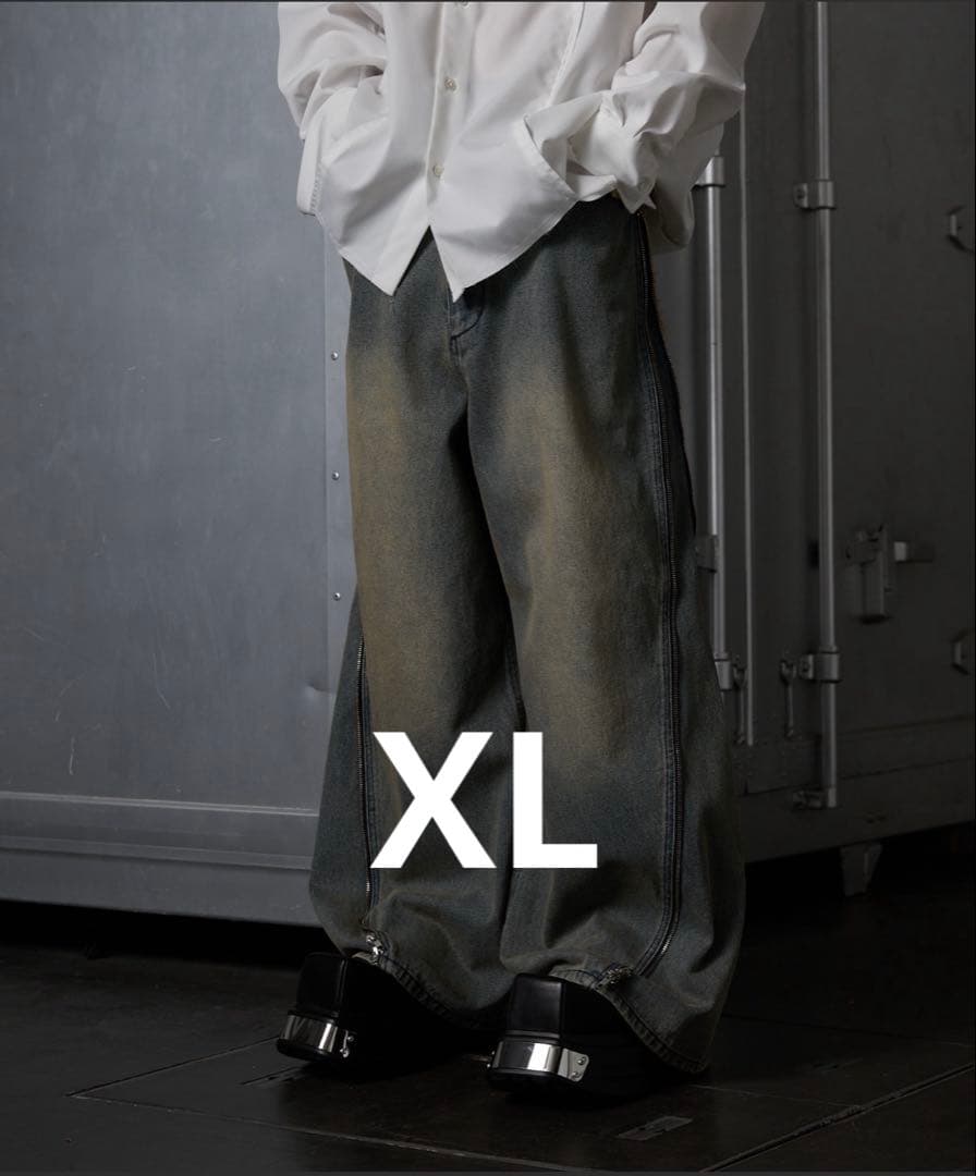 【GRANCY】ZipDesign Buggy DenimPants