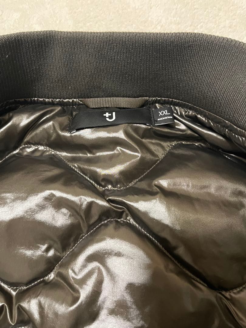 美品　ユニクロ　+J ハイブリッドダウンオーバーサイズ MA-1 グレー　XXL