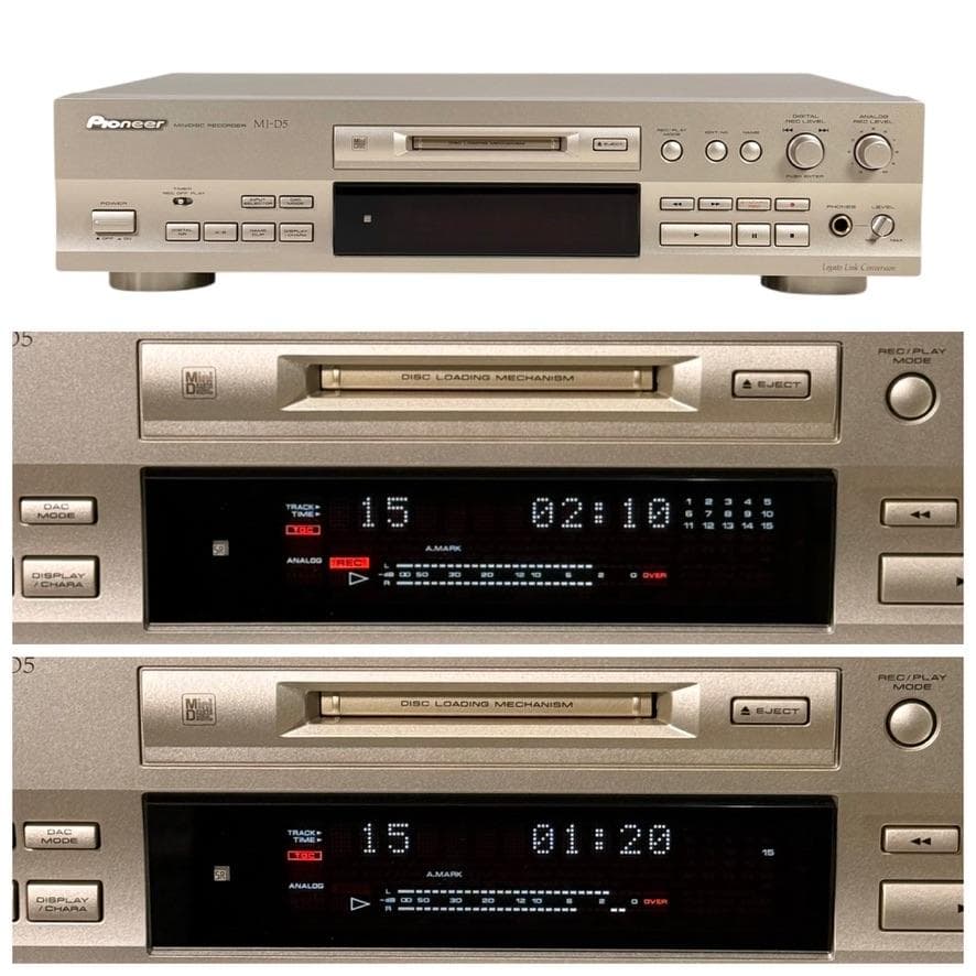 優良美品・録音動作確認済 Pioneer パイオニア MJ-D5 MDレコーダー