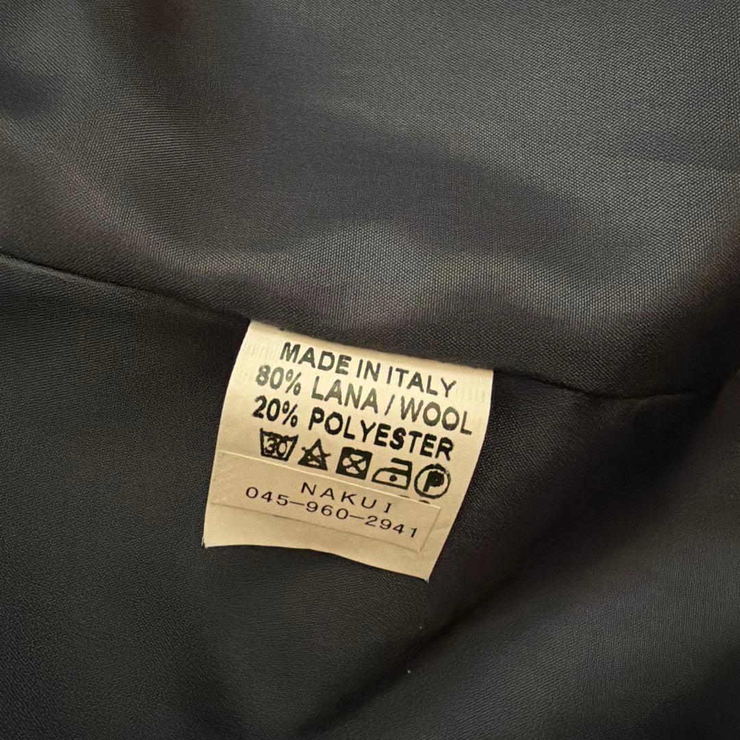 イタリア製　ウール混紡　花柄ロングコート