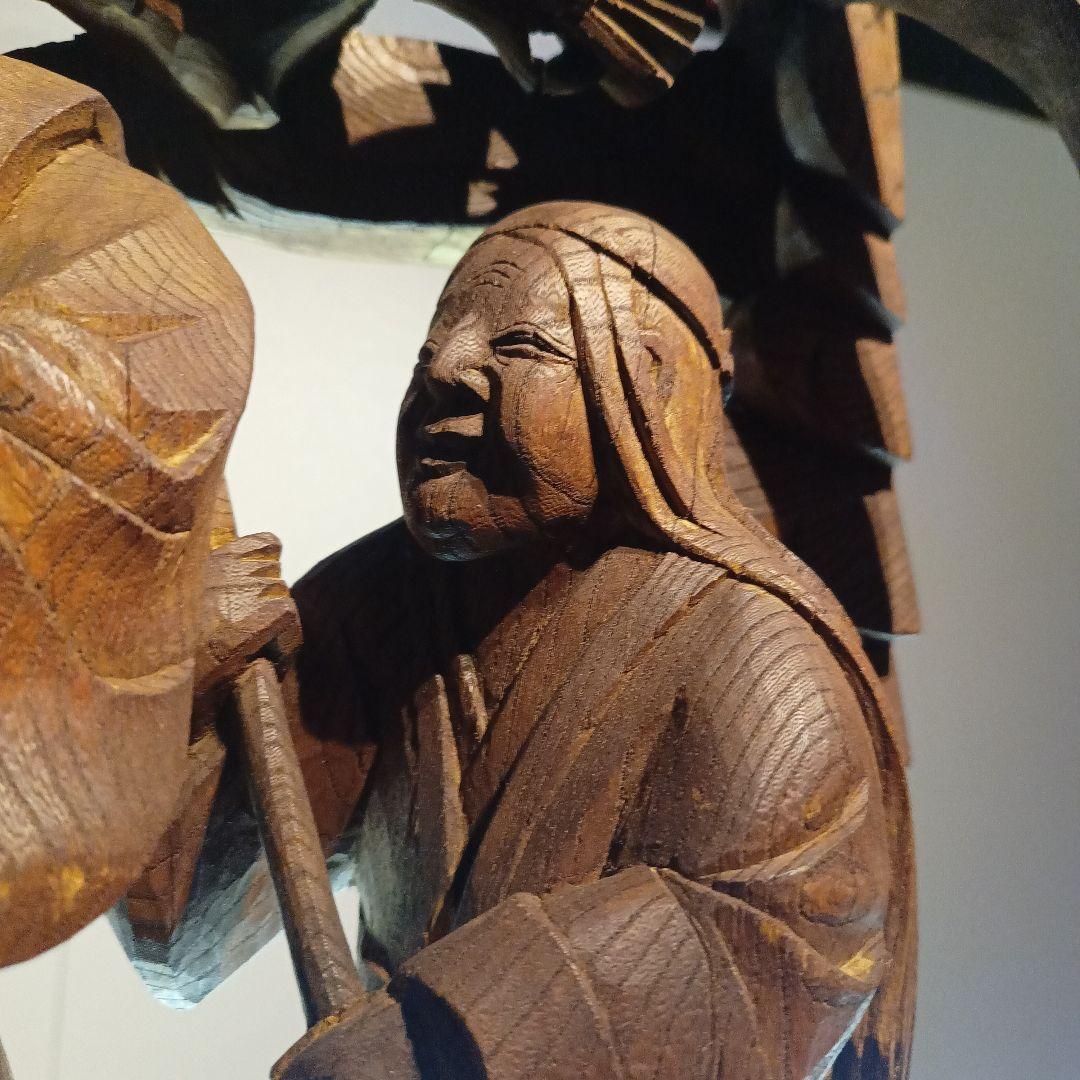 木彫り 縁起物 たかさご 彫刻 だんじり 寺院 仏閣 仏像 骨董品