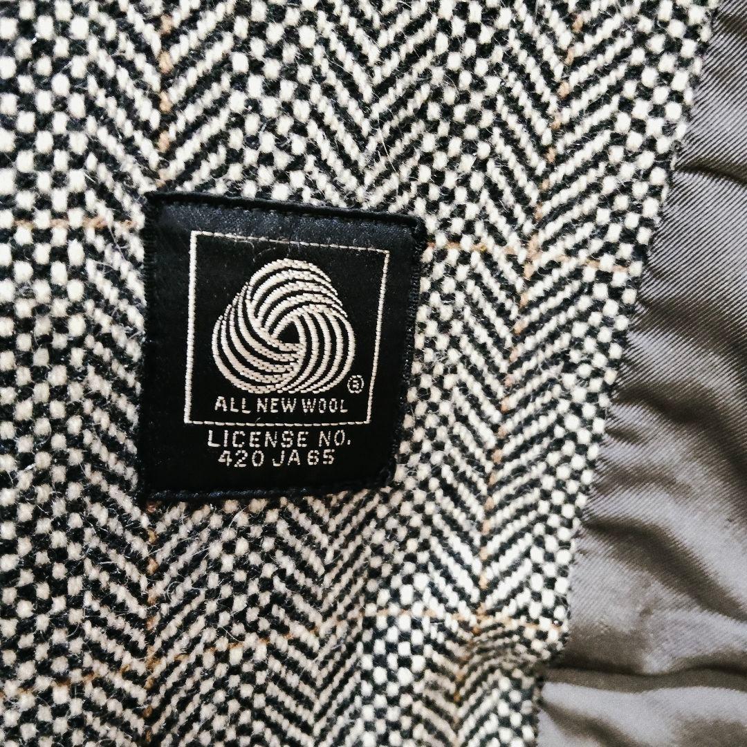 美品 バーバリー アルパカ混 モヘア ヘリンボーン コート