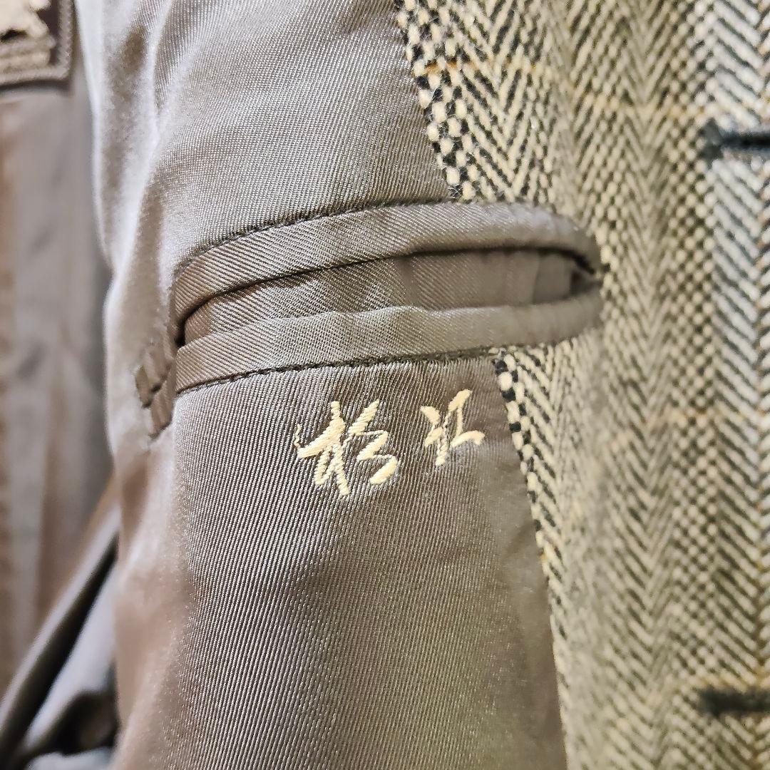 美品 バーバリー アルパカ混 モヘア ヘリンボーン コート