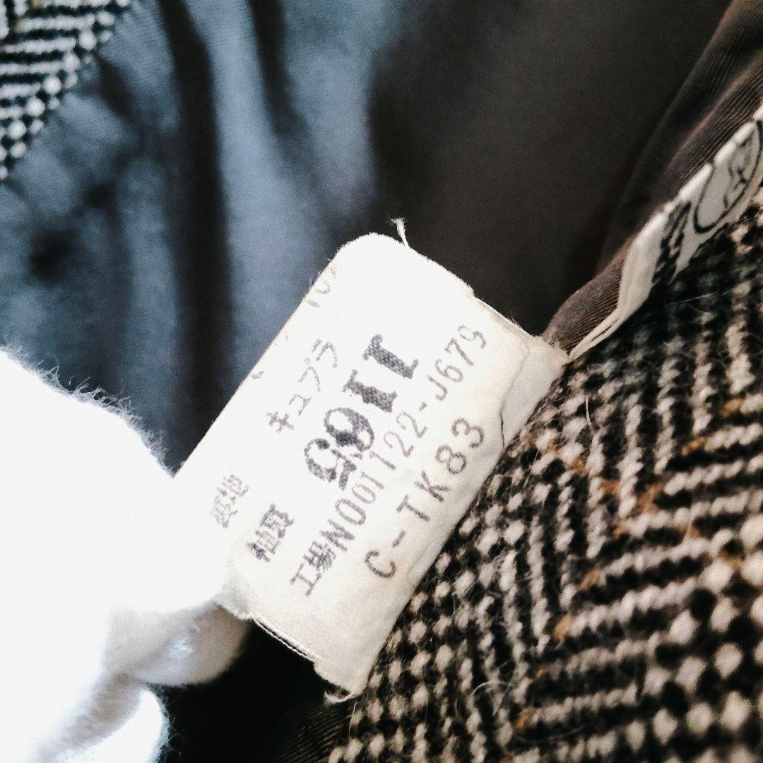 美品 バーバリー アルパカ混 モヘア ヘリンボーン コート