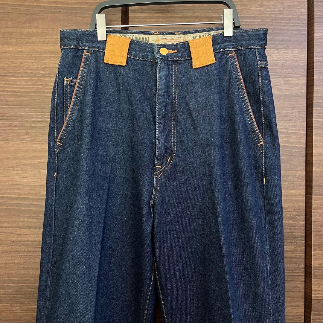 KANSAI MAN デニム セットアップ 刺繍 漢字 レーヨン混 希少 90s