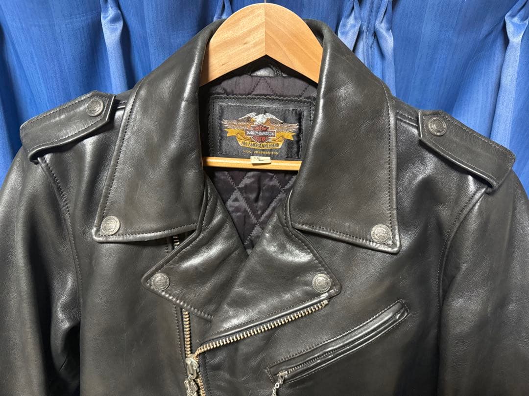良い友達 BUY3S ハーレー 本革 牛革 ダブルレザージャケット L