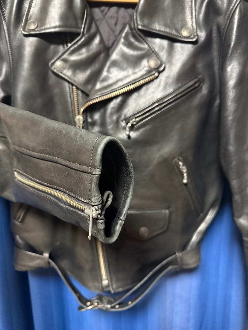 良い友達 BUY3S ハーレー 本革 牛革 ダブルレザージャケット L