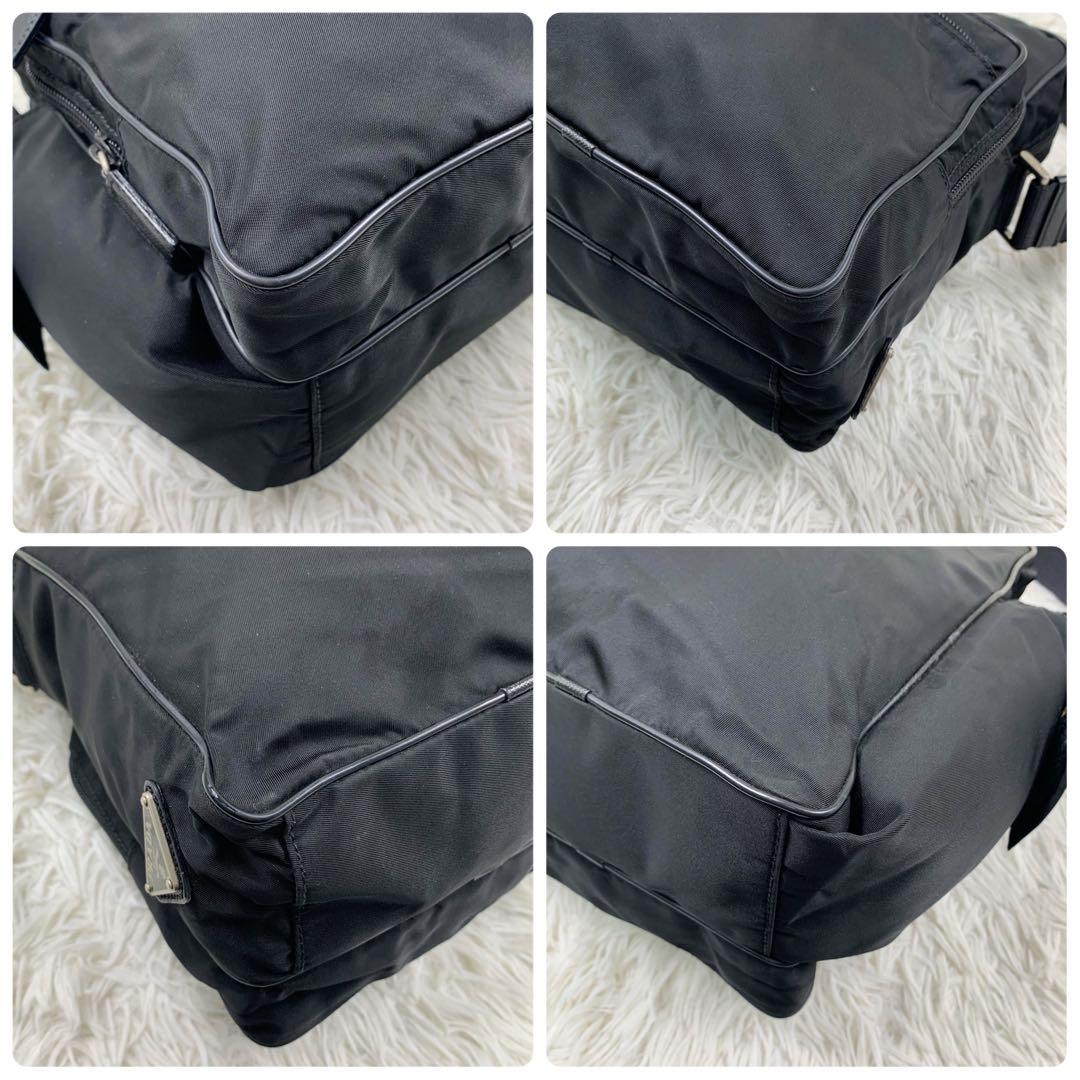 【✨美品✨】プラダ ショルダーバッグ アマゾン型 三角ロゴ ナイロン ブラック