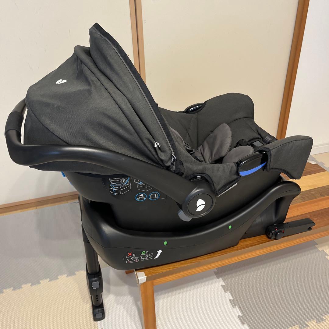 Joie ベビーシート グレー ベース付き♡美品♡Joie ベビーシート iso