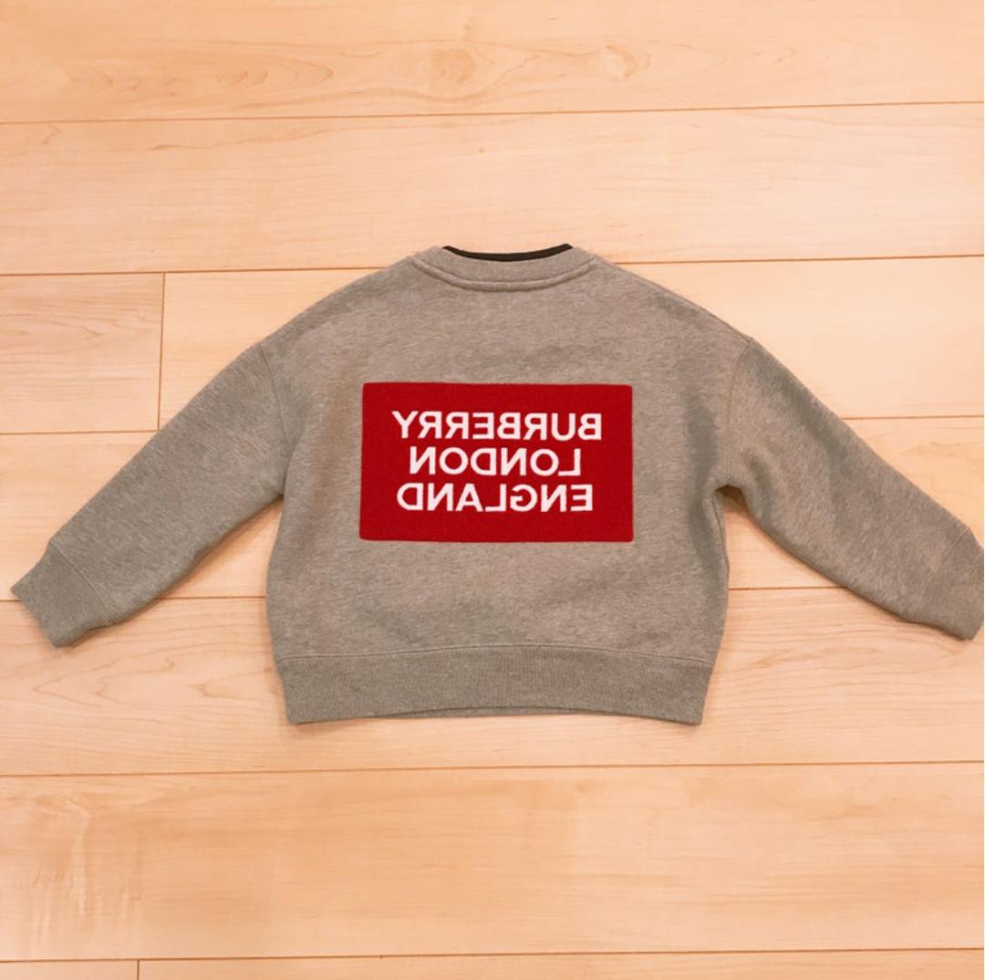 Burberry トレーナー　キッズ　6Y 110 裏起毛　ビックロゴ