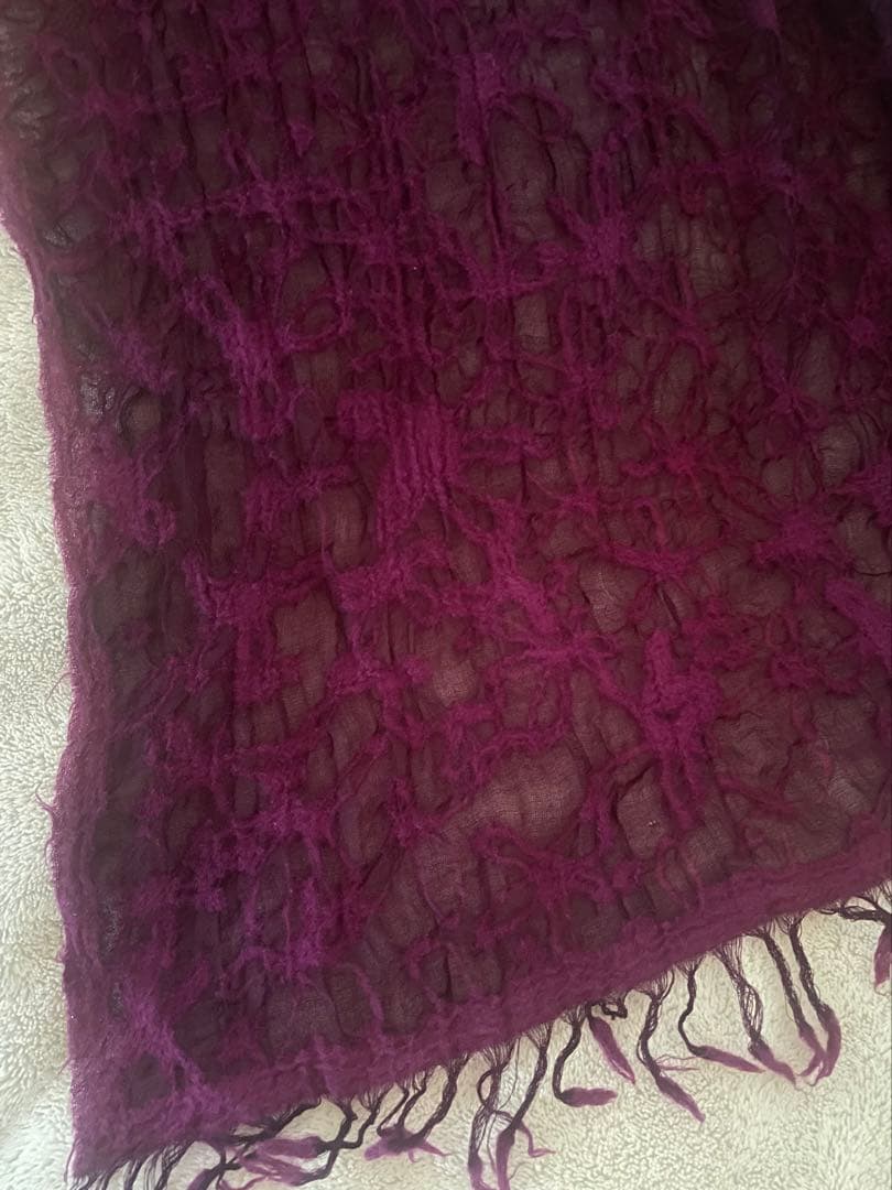 ヨーガンレール☆花フェルトスカーフ☆フワッと軽くて、サラッと快適な