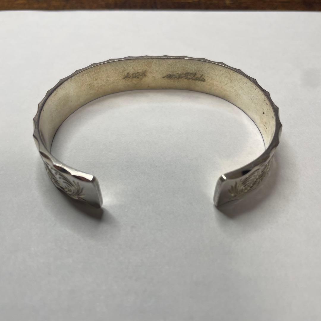 スタジオ　マチルダ　K18ローズ&唐草彫りバングル　１２幅