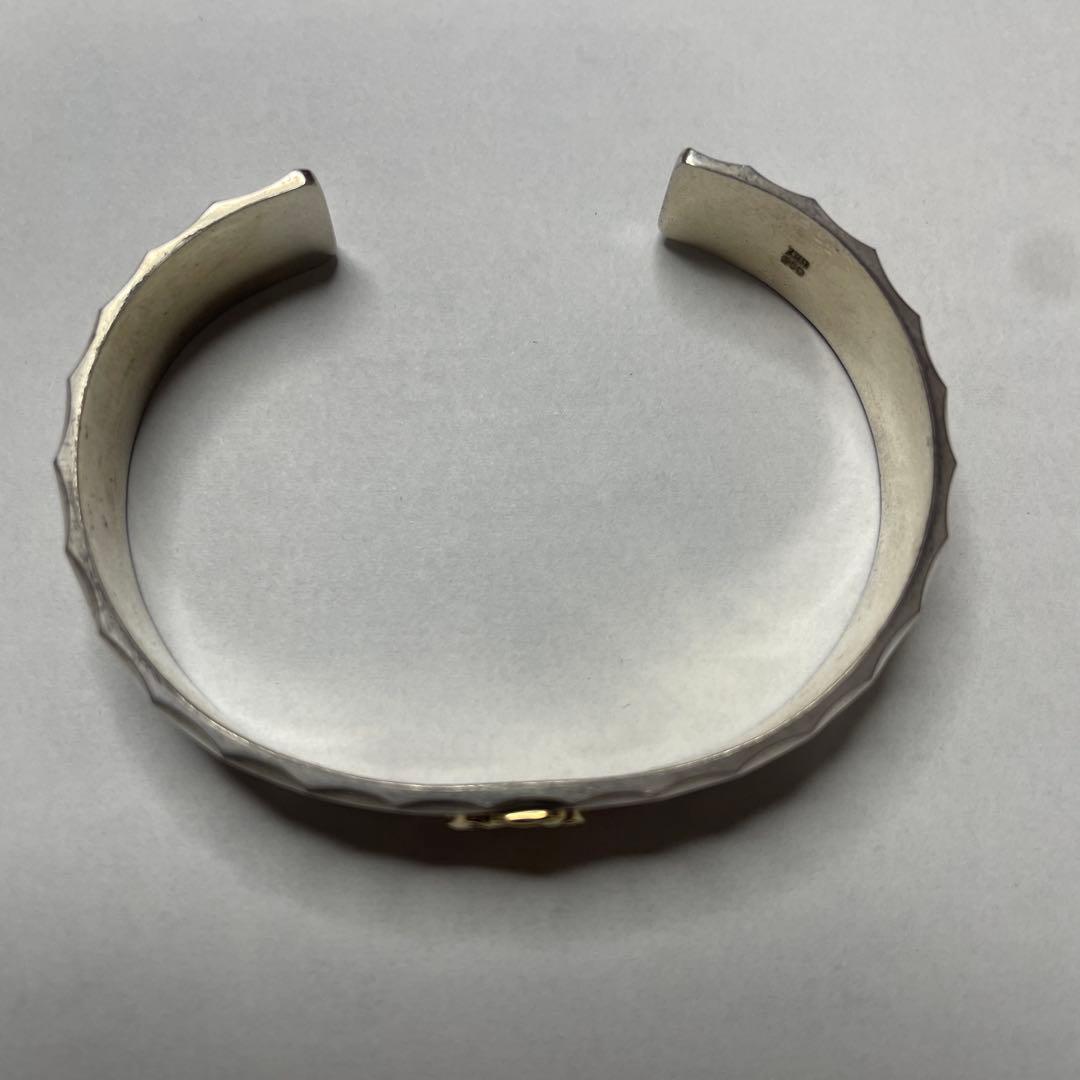 スタジオ　マチルダ　K18ローズ&唐草彫りバングル　１２幅