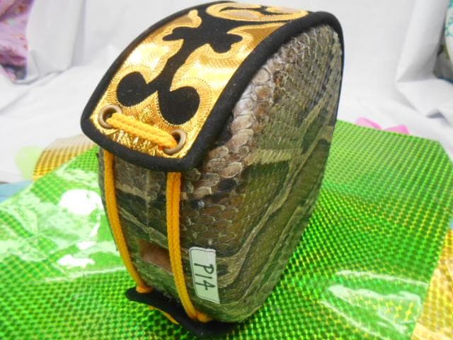 P14現品販売(送料無料)14.980円　沖縄三線専用蛇皮強化張チーガ 胴巻き付