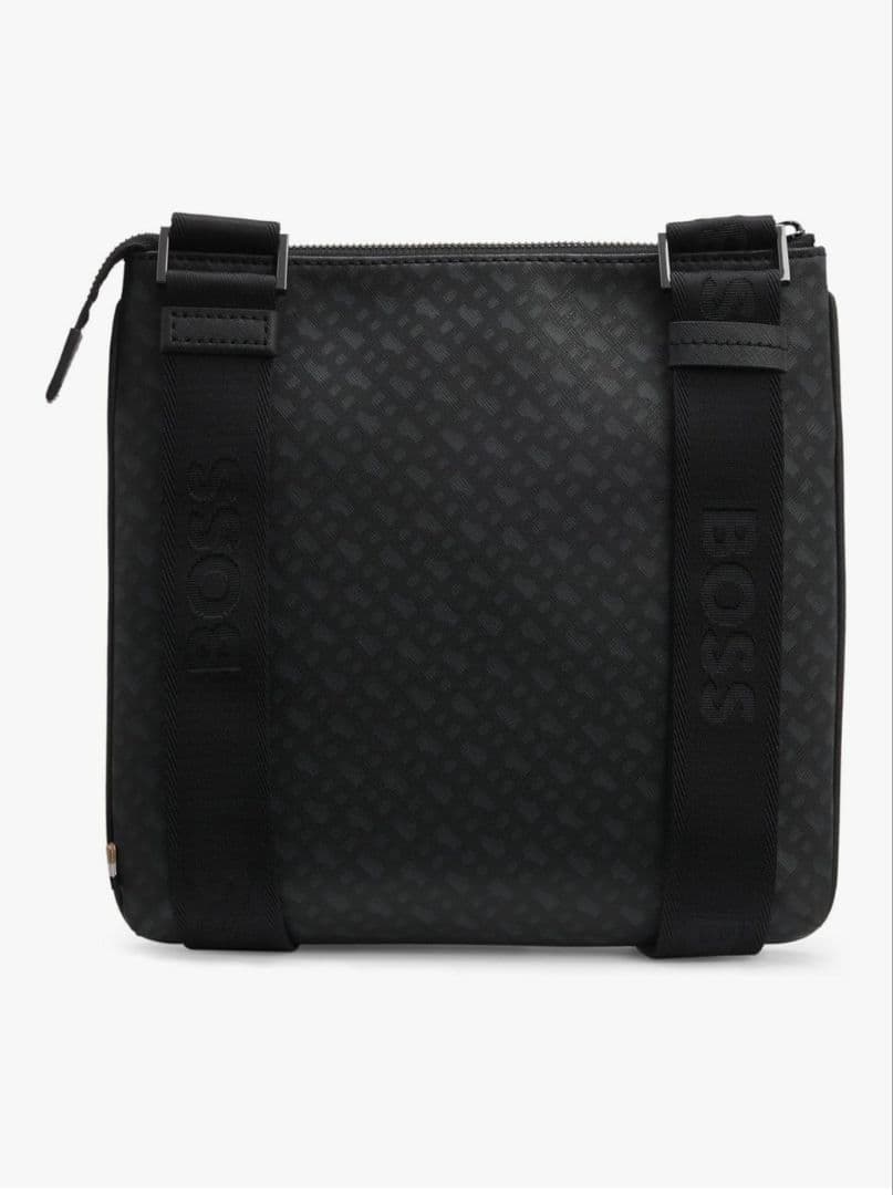 BOSS ブラックモノグラム　 ショルダーバッグ