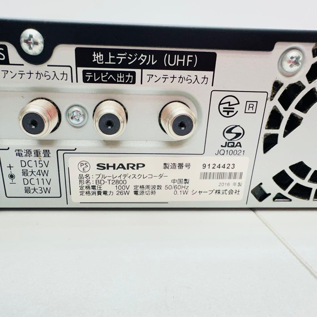 SHARP Blu-rayディスクレコーダー　BD-T2100