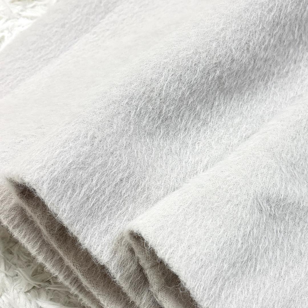 希少大人気【美品】アドーア アルパカシャギーノーカラーロングコート ペールグレー