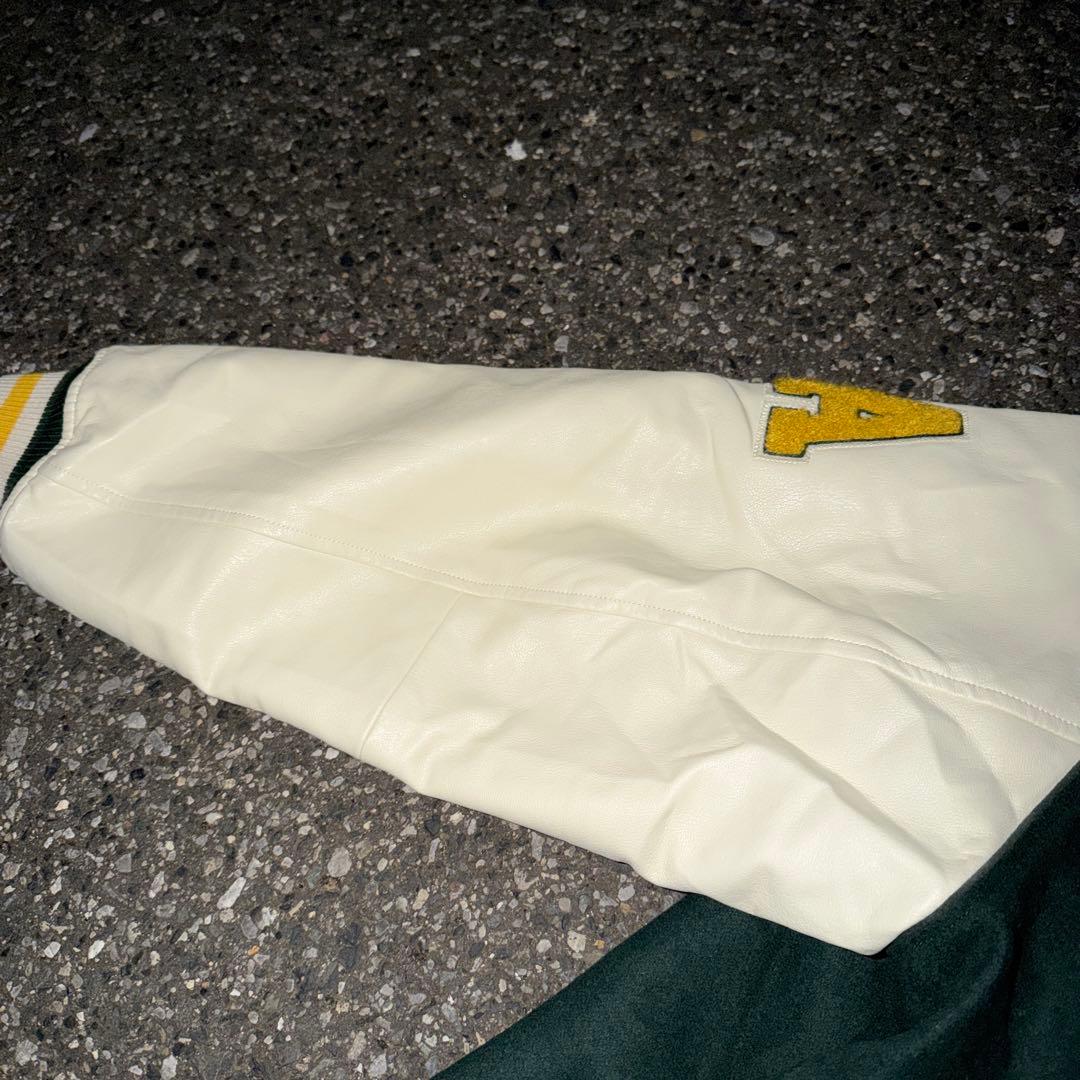 XLARGE スタジャン ダークグリーン/ホワイト 91