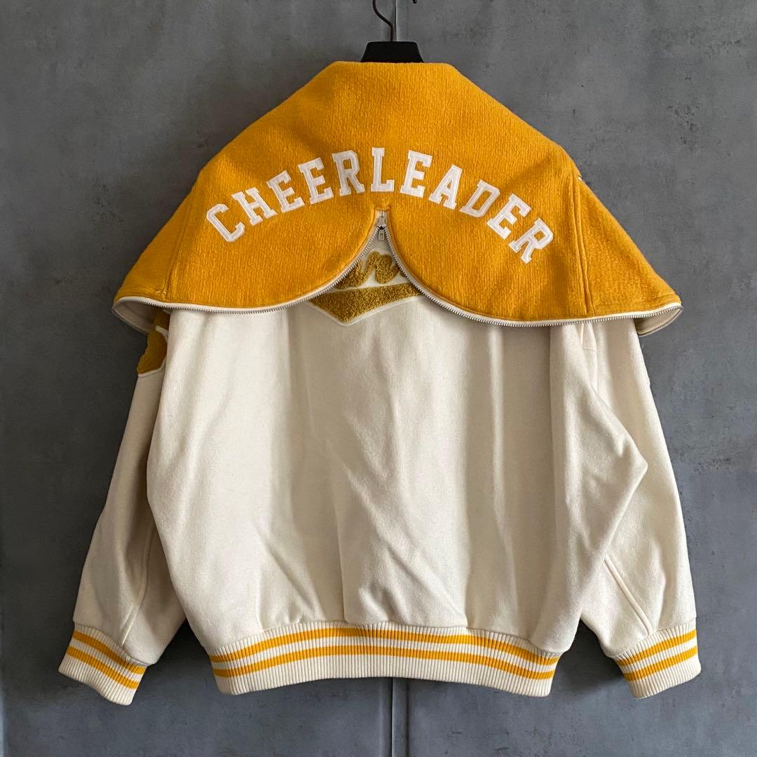 DOUBLET PETAL MOUTH HOOD VARSITY JACKET黄