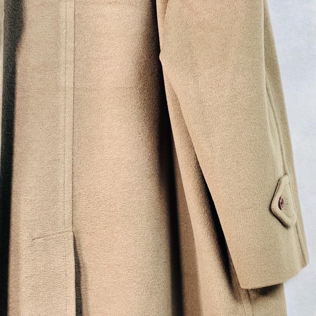 バーバリー】ステンカラーコート カシミア M 着丈102 ブラウン