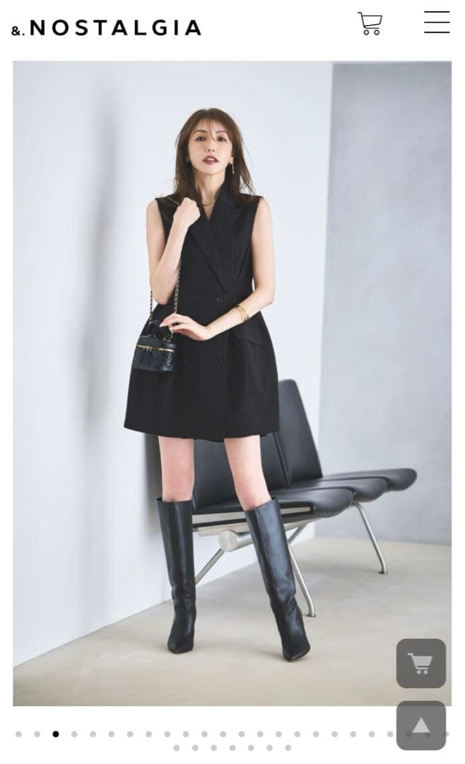 NOSTALGIA 黒 美香さんコラボ ジレミニワンピース 新品 - メルカリ