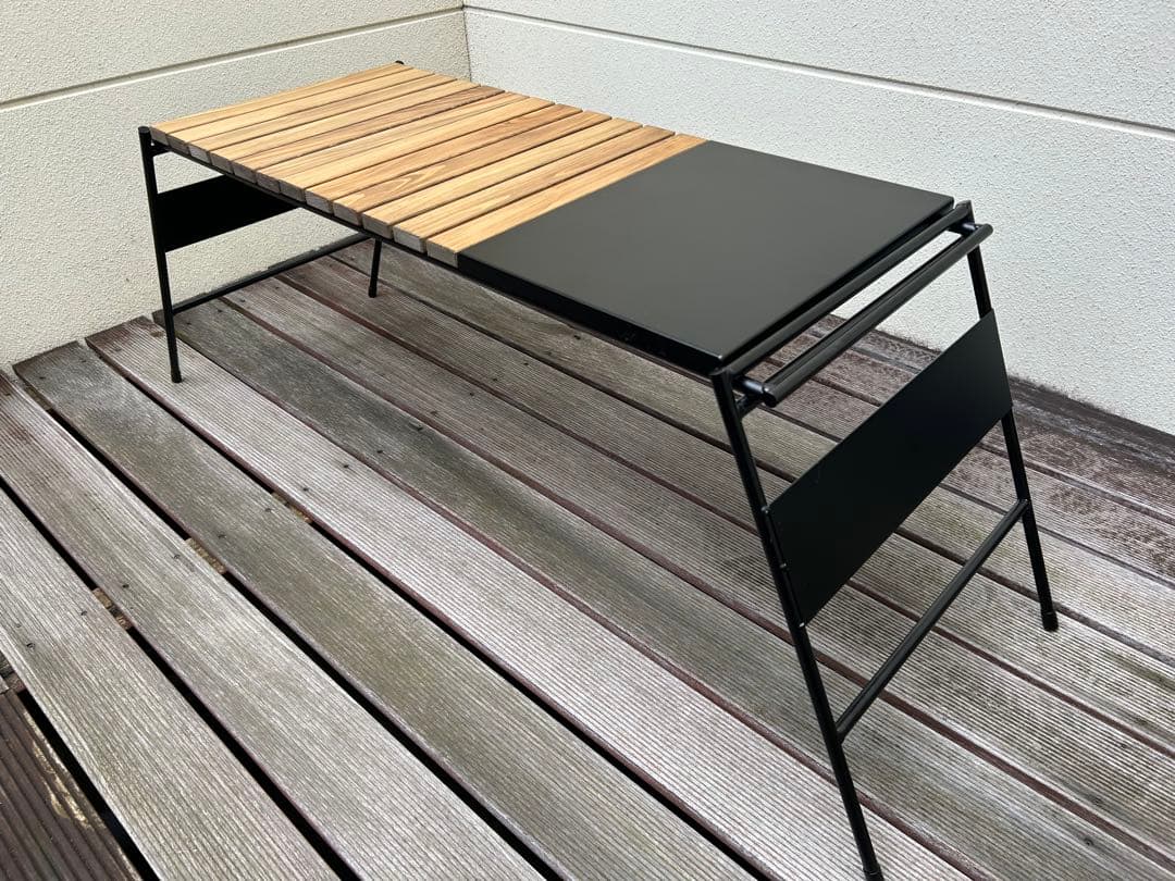 アイアン工房 アイアンテーブル 細板 ブラックマルチプレート付き