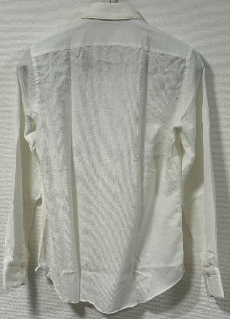 フィナモレ ホリゾンタルカラー ホワイト 長袖シャツ - メルカリ