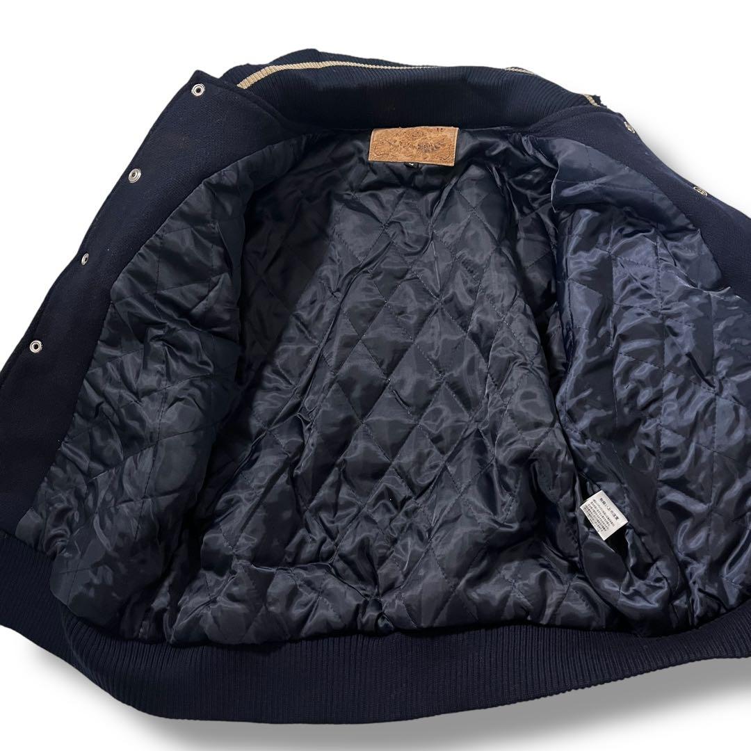 短丈 インディアン 刺繍 スタジャン アメカジ ヴィンテージ 90s 本革