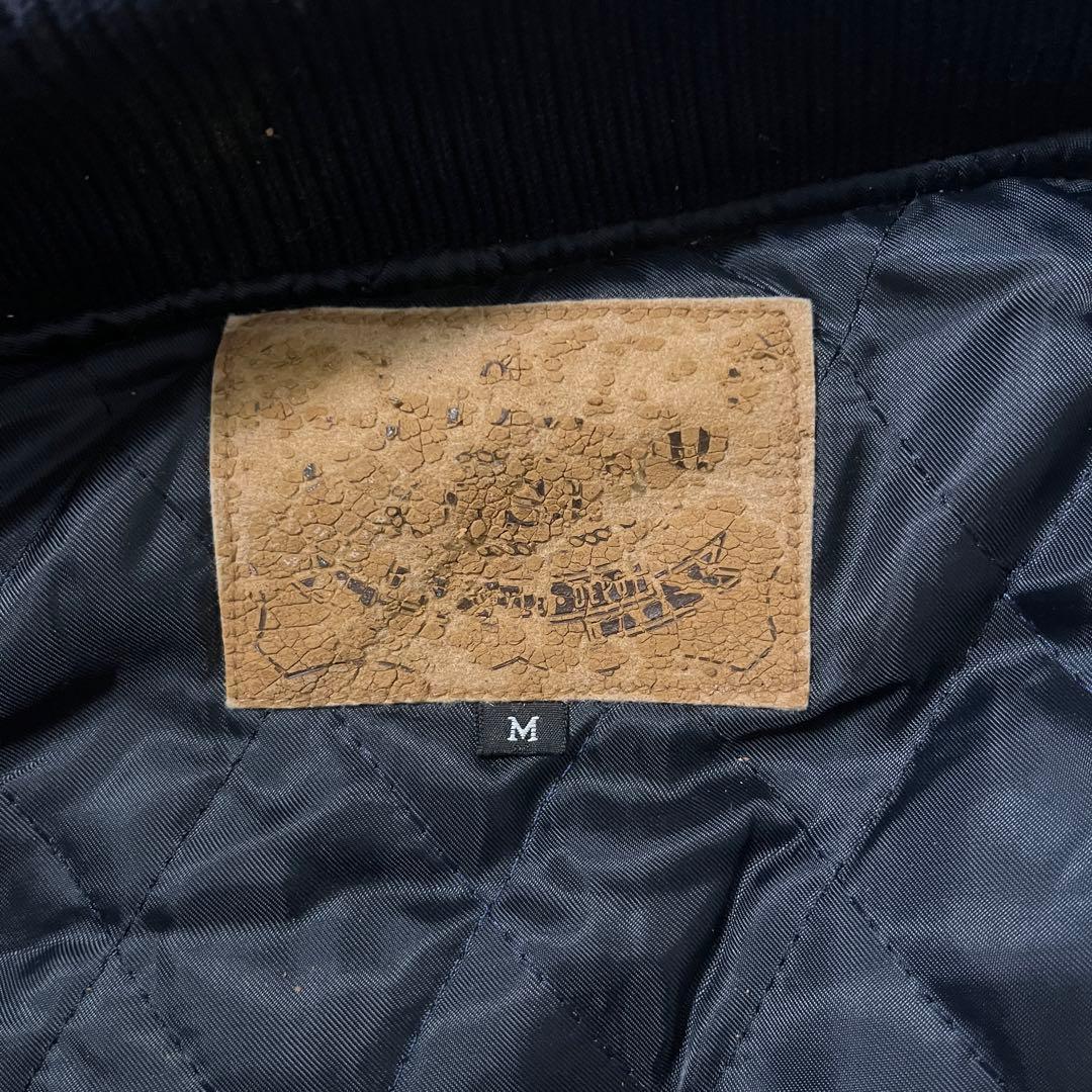 短丈 インディアン 刺繍 スタジャン アメカジ ヴィンテージ 90s 本革