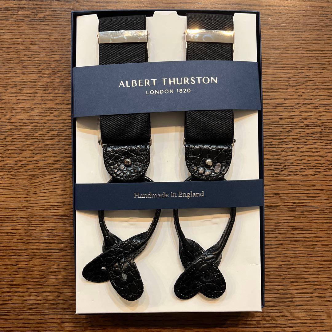  T THURSTON サスペンダー ブラック/シルバー