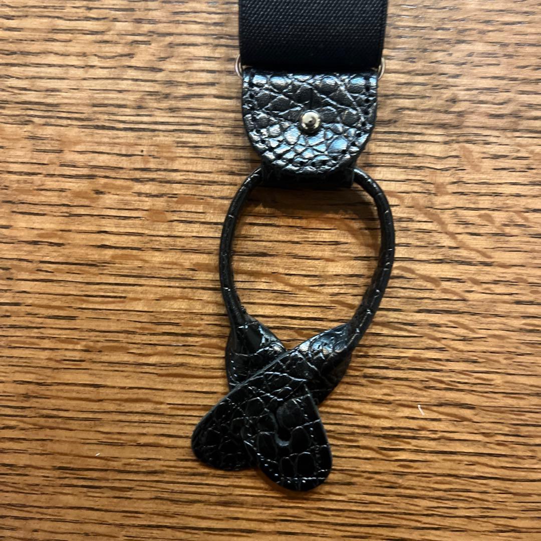  T THURSTON サスペンダー ブラック/シルバー