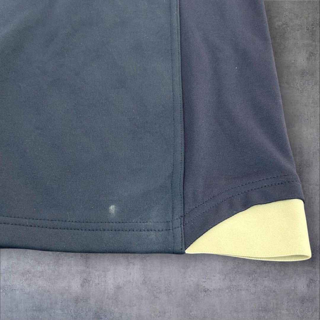 00s ナイキ ピステ L プルオーバー ネイビー トレーナー 裏起毛 Y2K