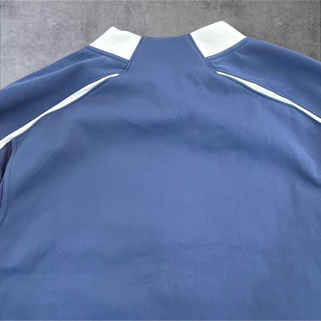 00s ナイキ ピステ L プルオーバー ネイビー トレーナー 裏起毛 Y2K