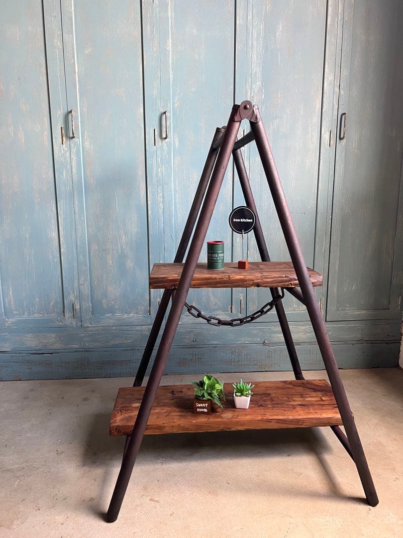 アイアン脚立 ビンテージ脚立 アンティーク脚立 アイアン家具 アイアン