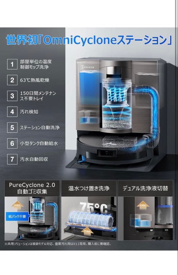 @*様 【美品】DEEBOT X11 OmniCyclone