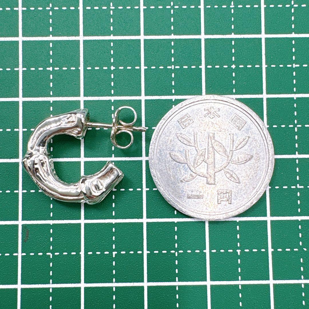 極美品 オールドティファニー バンブー スモール 片耳 ピアス シルバー925