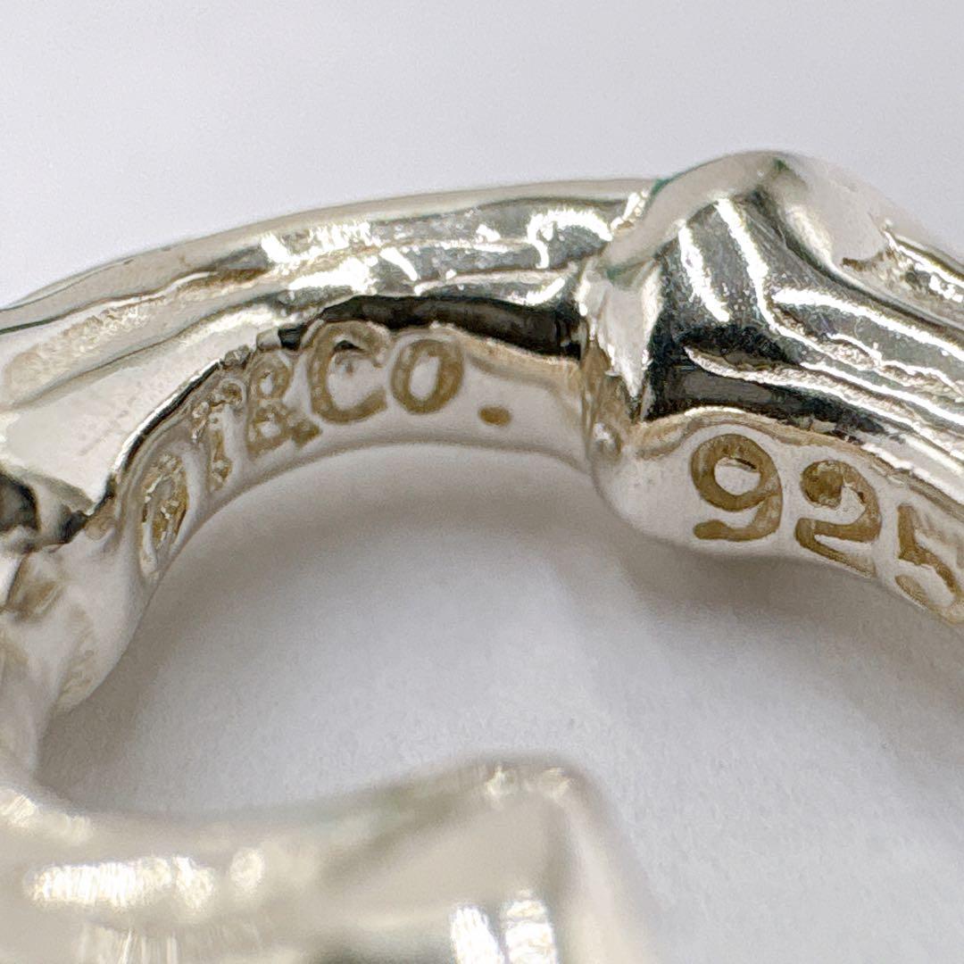 極美品 オールドティファニー バンブー スモール 片耳 ピアス シルバー925