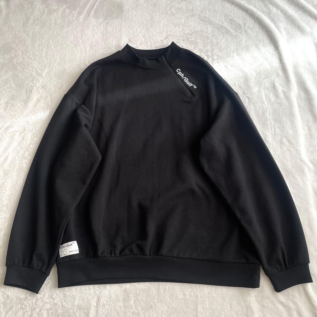 極美品★キャプテンズヘルム★モックネック★トレーナー★ブラック★XL