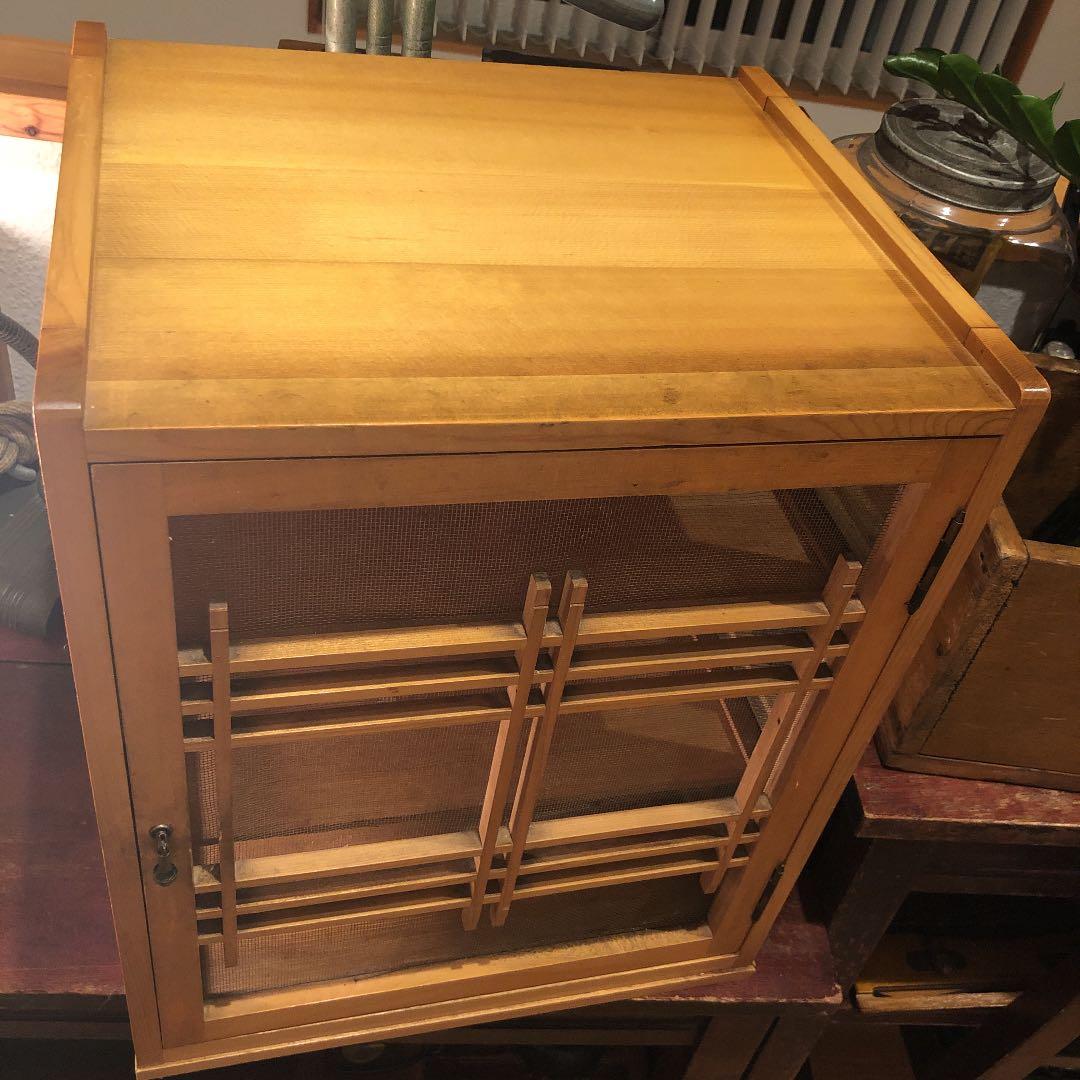 昭和レトロ　アンティーク　古道具　ヴィンテージ 網戸　戸棚　キャビネット　水屋