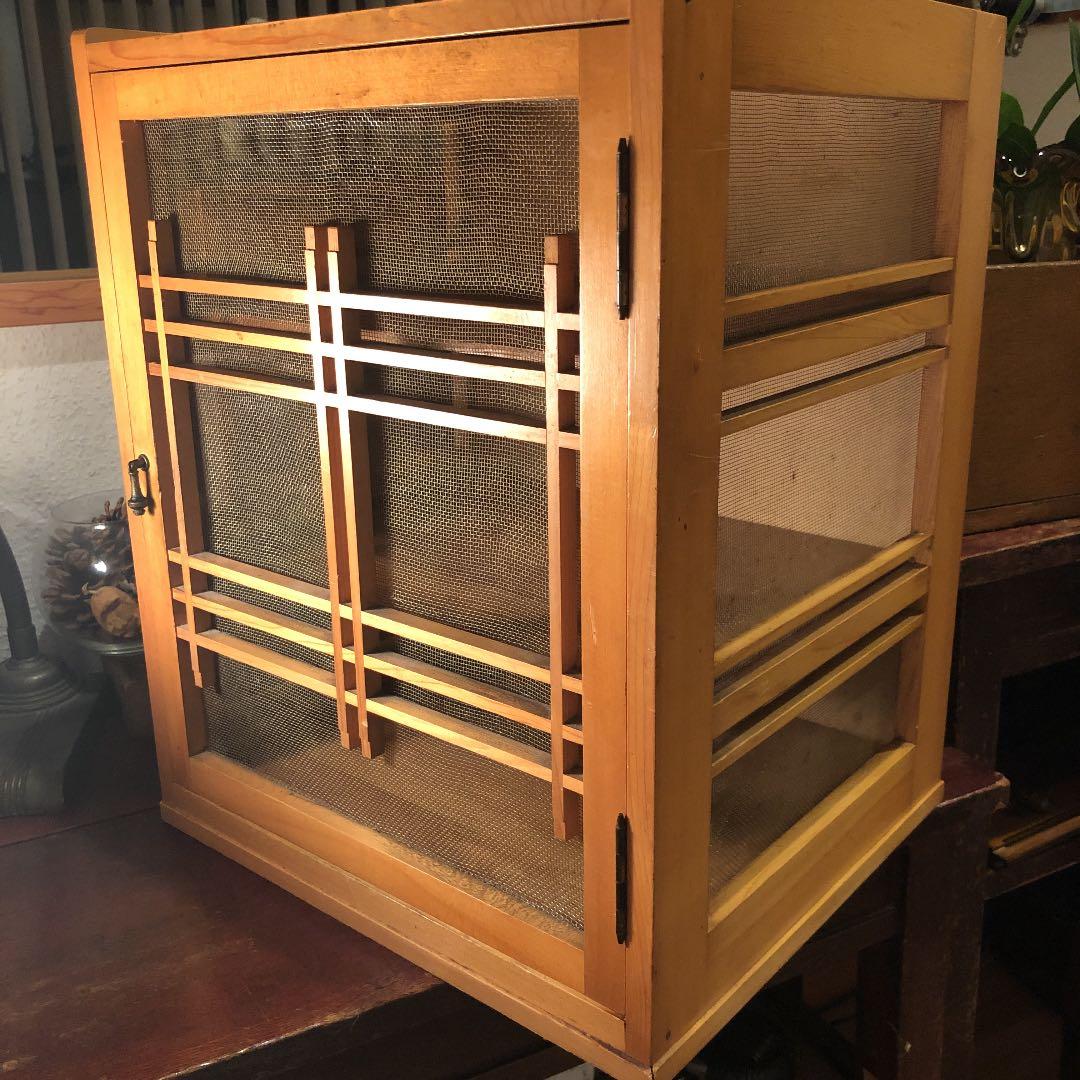 昭和レトロ　アンティーク　古道具　ヴィンテージ 網戸　戸棚　キャビネット　水屋