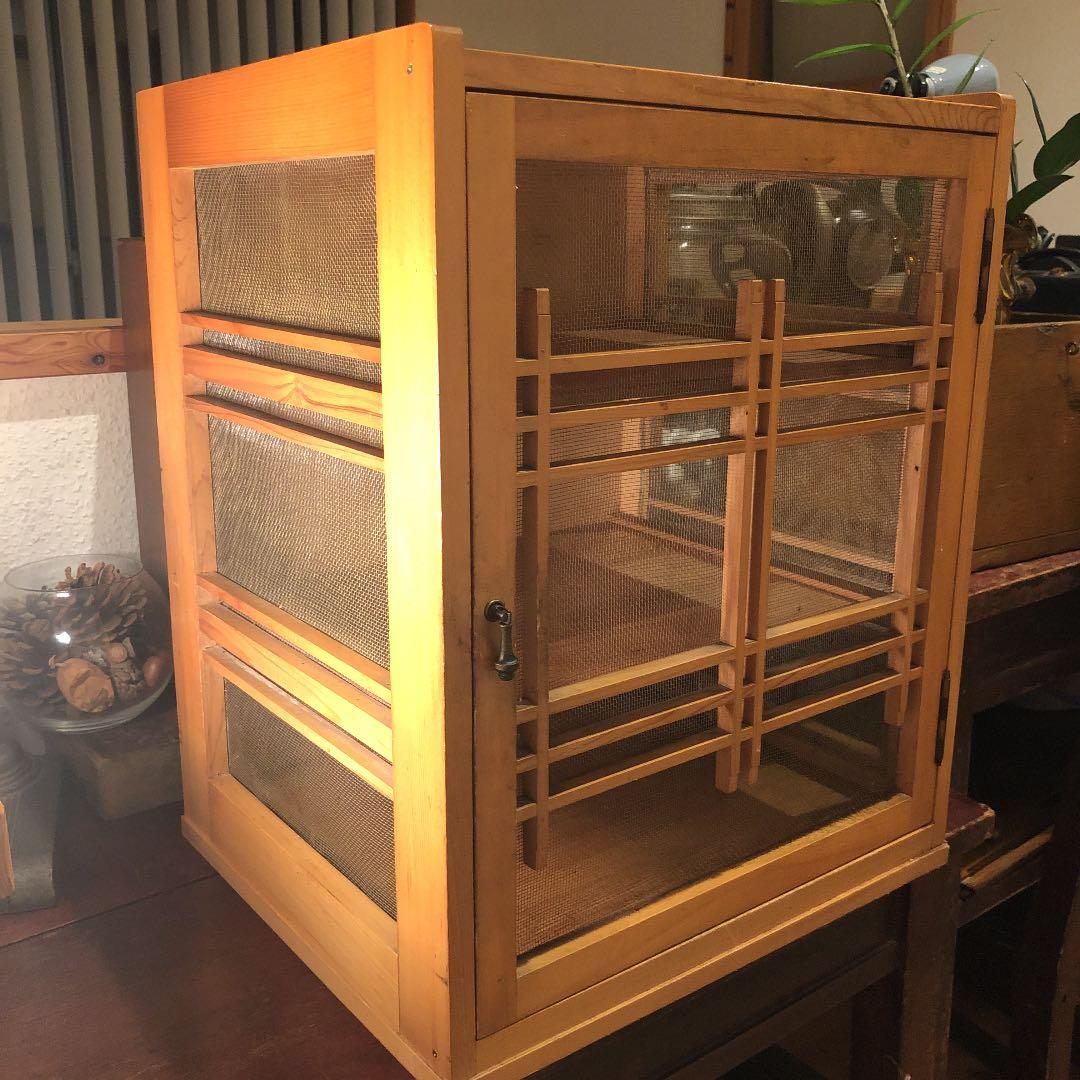 昭和レトロ　アンティーク　古道具　ヴィンテージ 網戸　戸棚　キャビネット　水屋