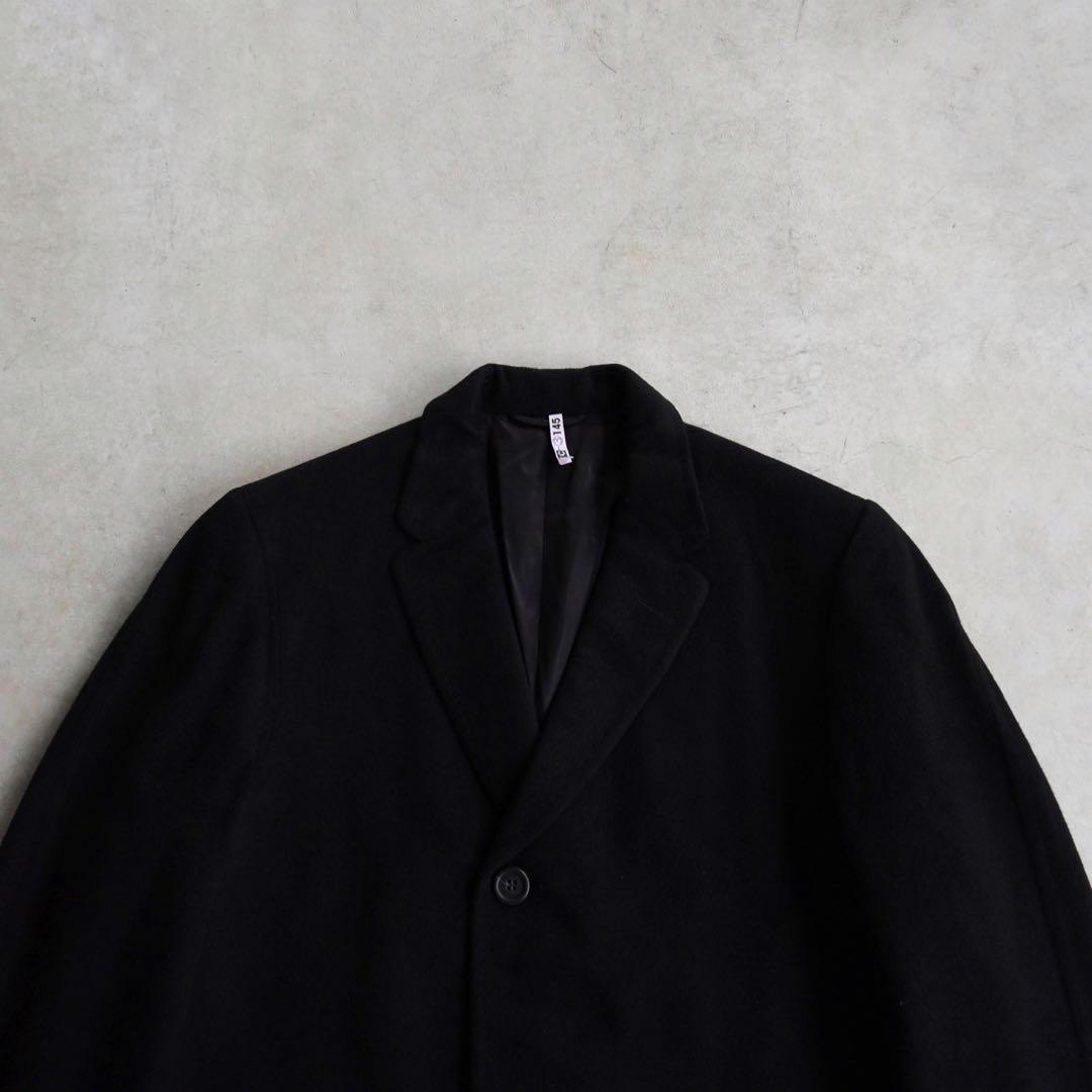 50s60s カシミアコート チェスターコート 黒 ブラック L ヴィンテージ