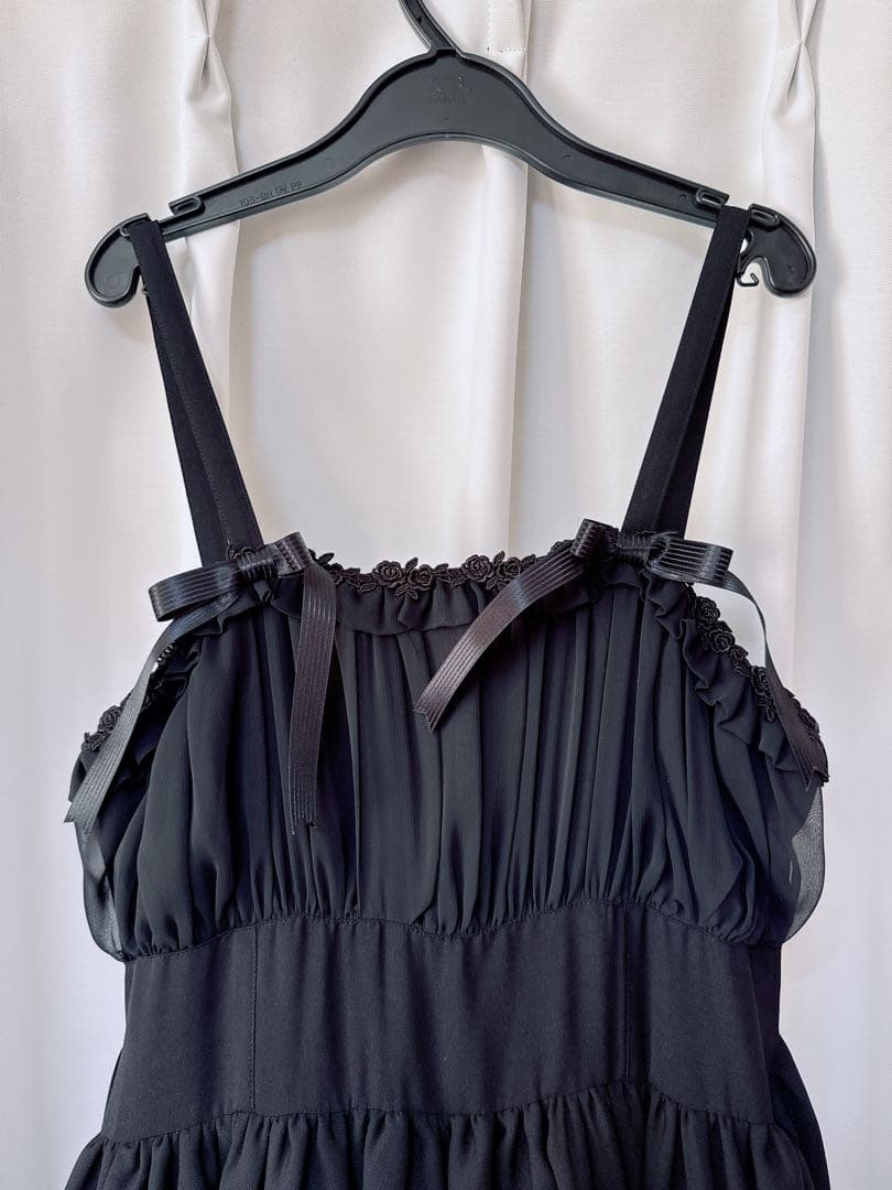 Moi-meme-Moitie シャンデリアレース3段ティアードJSK