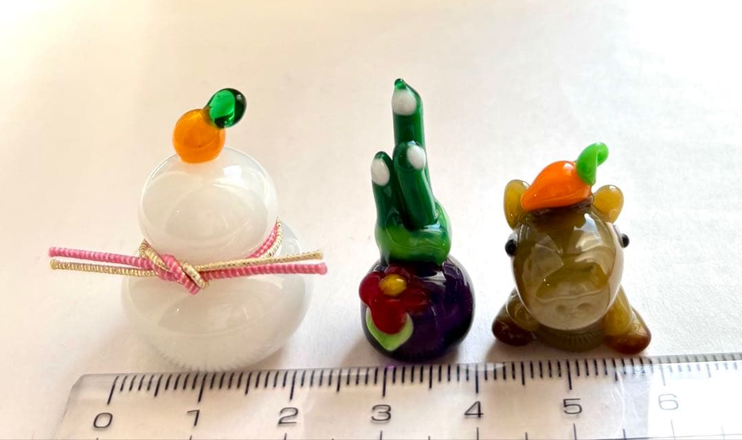 ご確認用☆小さなお正月飾り♪ガラスのかがみ餅