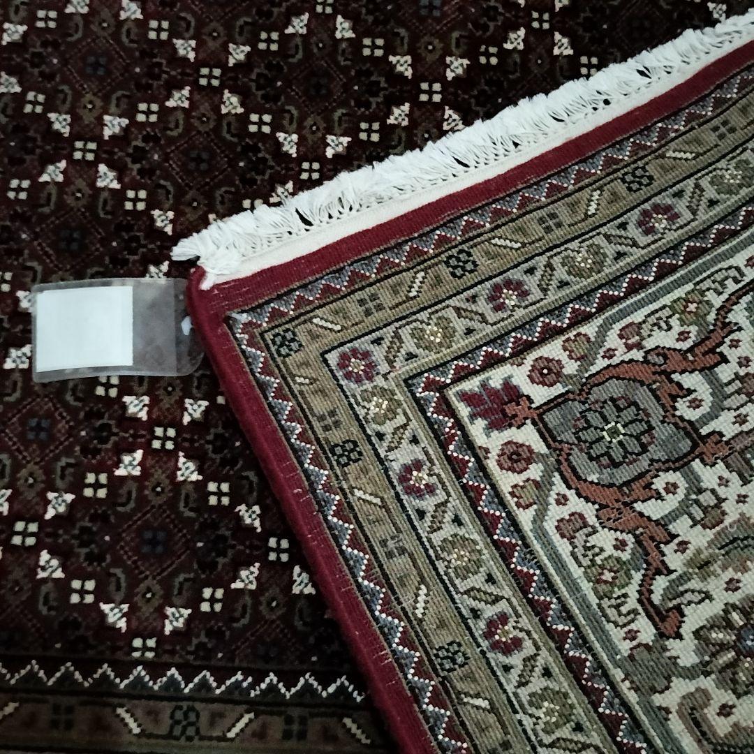 未使用タグ付き！高級 手織り ペルシャ絨毯 207×287cm