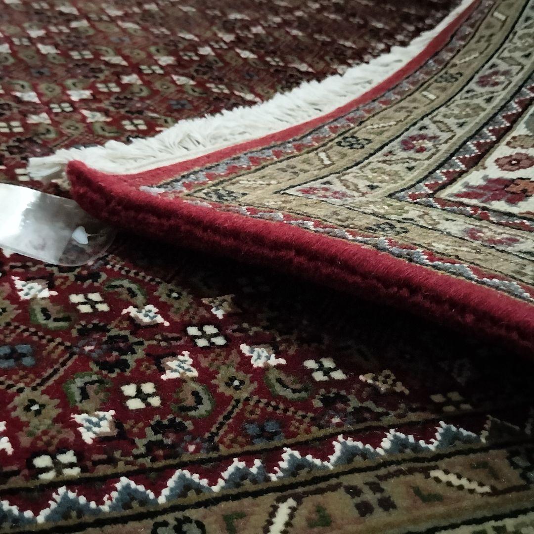 未使用タグ付き！高級 手織り ペルシャ絨毯 207×287cm