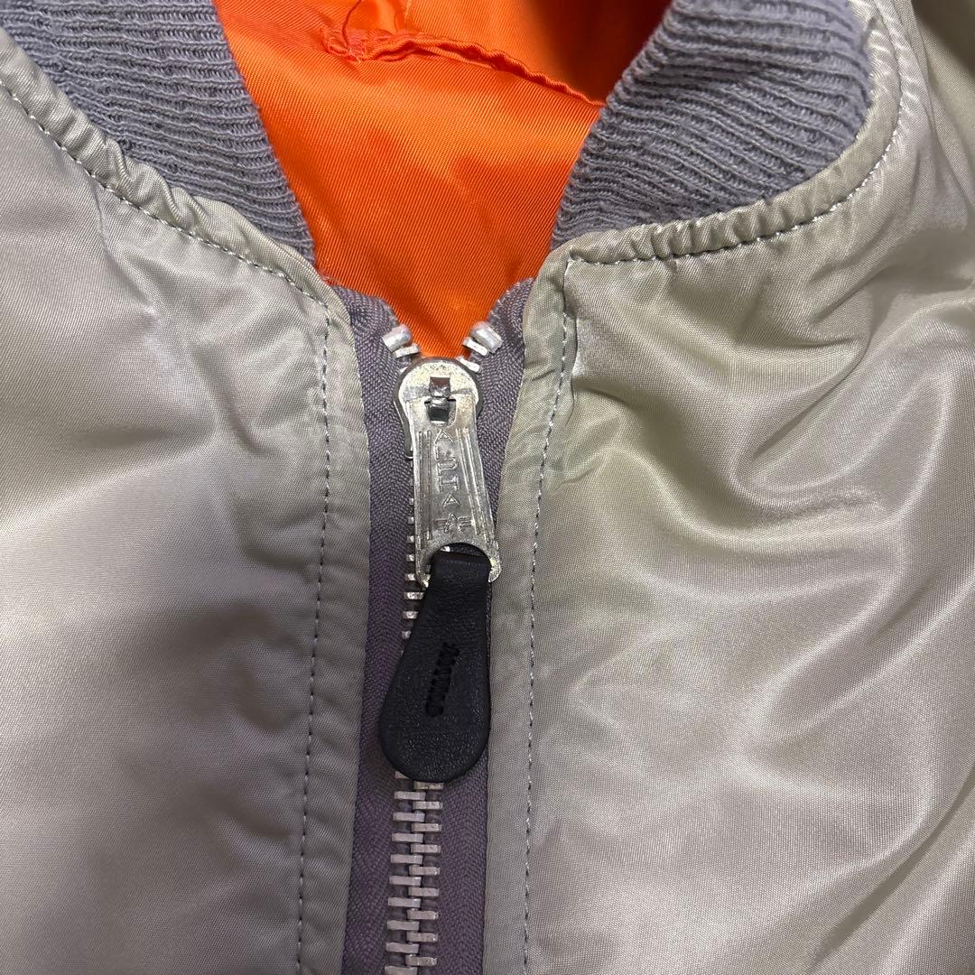 alpha ma1 90s シルバー フライトジャケット USA製